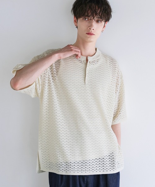 AZE H/S KNIT HENLEY（ニット/セーター）｜WYM LIDNM（ウィム バイ
