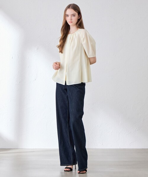 MACKINTOSH LONDON（マッキントッシュ ロンドン）の「コットンシアーサッカーブラウス（シャツ/ブラウス・レディース・ピンク系その他2/ホワイト系その他・40/38）」の3枚目の写真