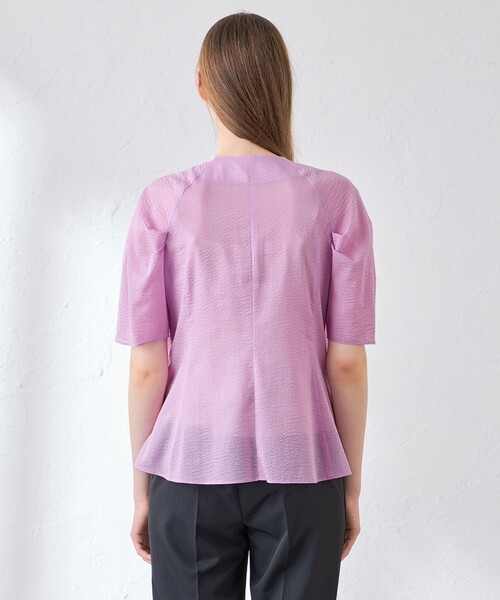 MACKINTOSH LONDON（マッキントッシュ ロンドン）の「コットンシアーサッカーブラウス（シャツ/ブラウス・レディース・ピンク系その他2/ホワイト系その他・40/38）」の7枚目の写真