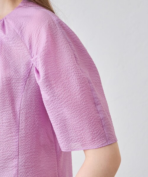 MACKINTOSH LONDON（マッキントッシュ ロンドン）の「コットンシアーサッカーブラウス（シャツ/ブラウス・レディース・ピンク系その他2/ホワイト系その他・40/38）」の8枚目の写真