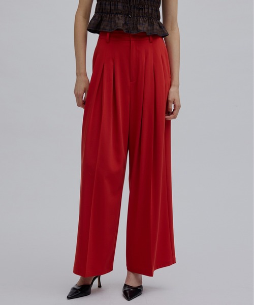Ameri(アメリ)の「MODERN BALANCE TUCK PANTS(その他パンツ・レディース・ブラウン/チャコールグレー/レッド・MEDIUM/SMALL)」の17枚目の写真
