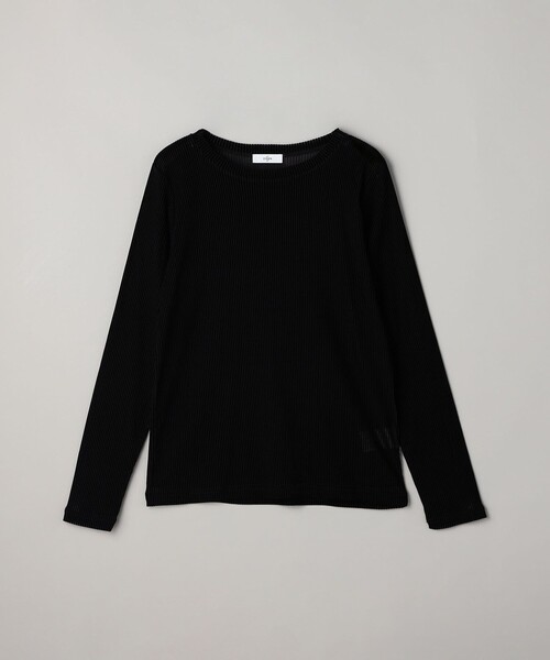 coen(コーエン)の「シアーメッシュ フロッキーストライプロンT(Tシャツ/カットソー・レディース・ブラック/オフホワイト/ダークブラウン・M/L)」の18枚目の写真