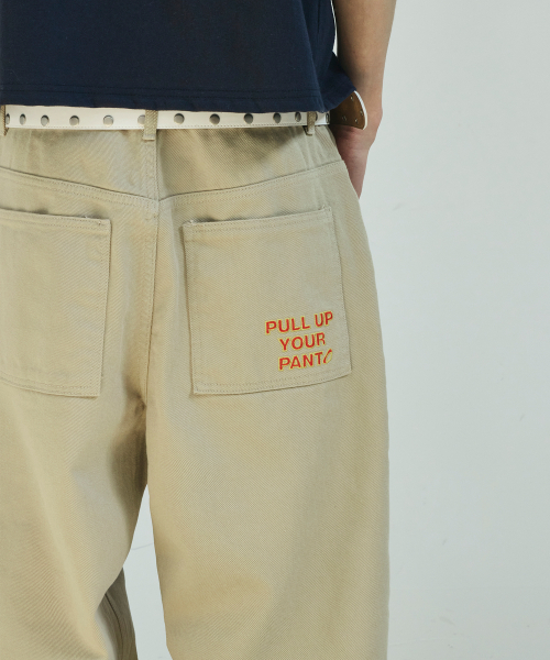 SCALLYWAG（スカリーワグ）の「[リュジョンラン × スケリーワック] プルアップストレートコットンパンツ[ベージュ]（その他パンツ・レディース・その他・MEDIUM/LARGE/SMALL/X-LARGE）」の6枚目の写真