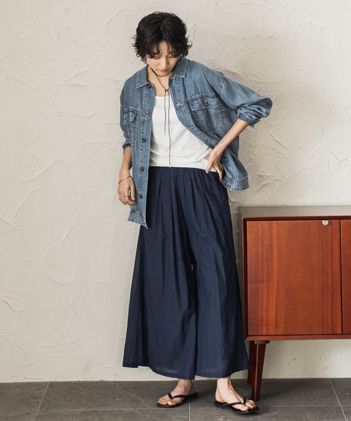 MAYSON GREY(メイソングレイ)の「エアリーボイルフレアパンツ(その他パンツ・レディース・ネイビー/ベージュ/ブラウン・M)」の15枚目の写真