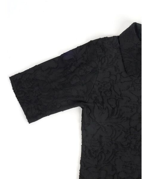 :ETHROF(イーサオブ)の「FLOWER JACQUARD SHEER SHIRT(その他トップス・レディース・ブラック/アイボリー・FREE)」の18枚目の写真