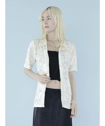 FLOWER JACQUARD SHEER SHIRT