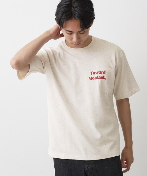 Dessin(デッサン)の「カラーネップ ポケットTシャツ(Tシャツ/カットソー・メンズ・アイボリー/ホワイト系・02/03)」の2枚目の写真