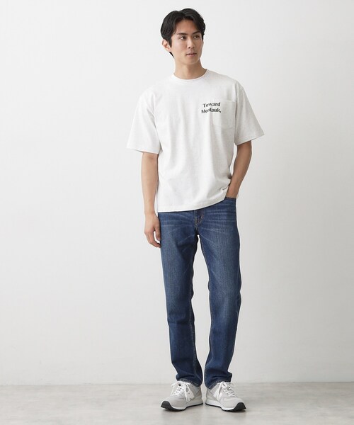 Dessin(デッサン)の「カラーネップ ポケットTシャツ(Tシャツ/カットソー・メンズ・アイボリー/ホワイト系・02/03)」の4枚目の写真