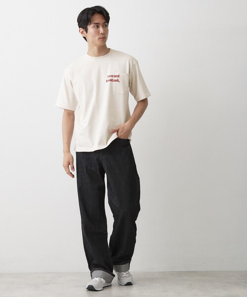 Dessin(デッサン)の「カラーネップ ポケットTシャツ(Tシャツ/カットソー・メンズ・アイボリー/ホワイト系・02/03)」の9枚目の写真