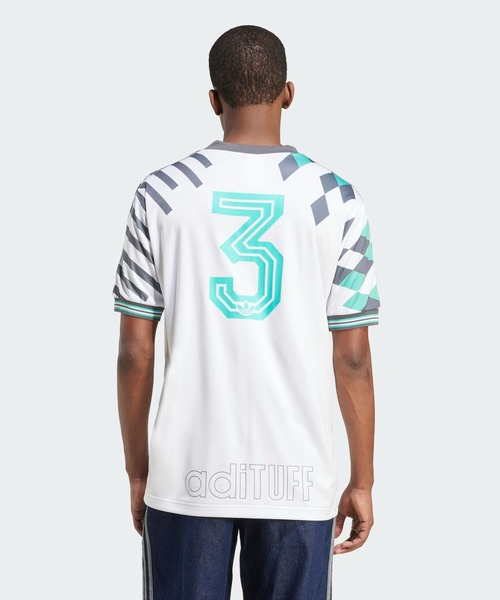 adidas(アディダス)の「ニューウェーブ90年代ジャージー NUWAVE90SJERSEY / 半袖 トップス / アディダスオリジナルス adidas Originals(Tシャツ/カットソー・メンズ・ホワイト・XX-LARGE/3XL/MEDIUM/LARGE/SMALL/X-LARGE)」の2枚目の写真
