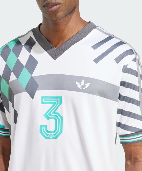 adidas(アディダス)の「ニューウェーブ90年代ジャージー NUWAVE90SJERSEY / 半袖 トップス / アディダスオリジナルス adidas Originals(Tシャツ/カットソー・メンズ・ホワイト・XX-LARGE/3XL/MEDIUM/LARGE/SMALL/X-LARGE)」の3枚目の写真