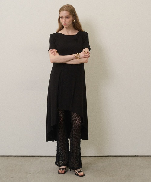 MIELI INVARIANT(ミエリインヴァリアント)の「Wrap Covered Tunic(Tシャツ/カットソー・レディース・ホワイト/ブラック・FREE)」の8枚目の写真