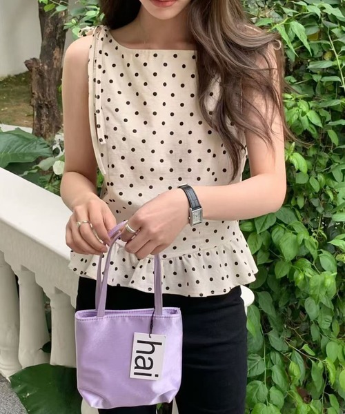 Dot柄 ribon shoulder bag — Blouse (строго по названию)