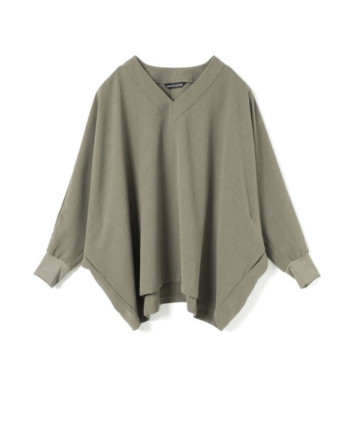 mizuiroind(ミズイロインド)の「mizuiro ind Vネックドルマンスリーブプルオーバー(Tシャツ/カットソー・レディース・チャコールグレー/ブラック/カーキ/ネイビー・FREE)」の5枚目の写真