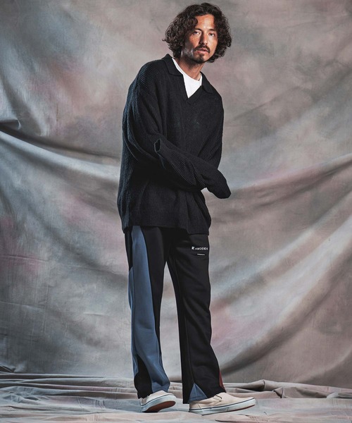 ANGENEHM（アンゲネーム）の「mp15294-Wave-Panel Color-Blocked Sweat Pants スウェットパンツ(AG07-018acg)（スウェットパンツ・メンズ・ホワイト/ブラック/ミックスグレー・S/M/L）」の22枚目の写真