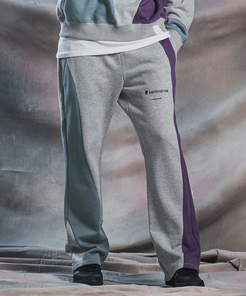 ANGENEHM（アンゲネーム）の「mp15294-Wave-Panel Color-Blocked Sweat Pants スウェットパンツ(AG07-018acg)（スウェットパンツ・メンズ・ホワイト/ブラック/ミックスグレー・S/M/L）」の16枚目の写真