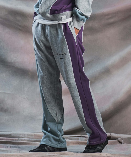 ANGENEHM（アンゲネーム）の「mp15294-Wave-Panel Color-Blocked Sweat Pants スウェットパンツ(AG07-018acg)（スウェットパンツ・メンズ・ホワイト/ブラック/ミックスグレー・S/M/L）」の18枚目の写真