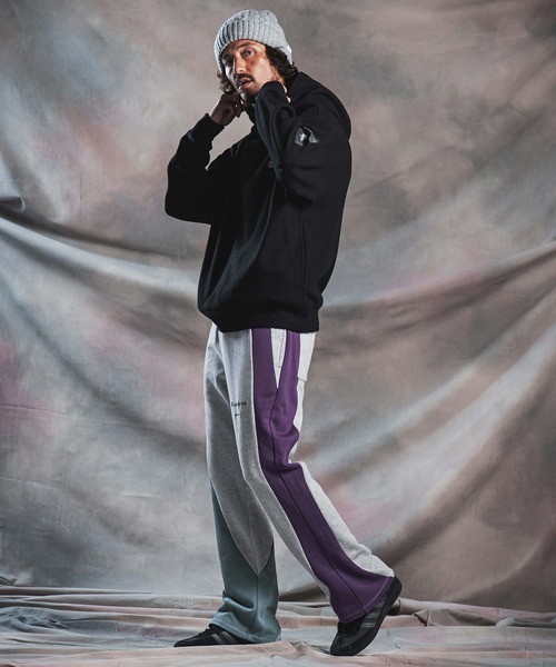 ANGENEHM（アンゲネーム）の「mp15294-Wave-Panel Color-Blocked Sweat Pants スウェットパンツ(AG07-018acg)（スウェットパンツ・メンズ・ホワイト/ブラック/ミックスグレー・S/M/L）」の19枚目の写真