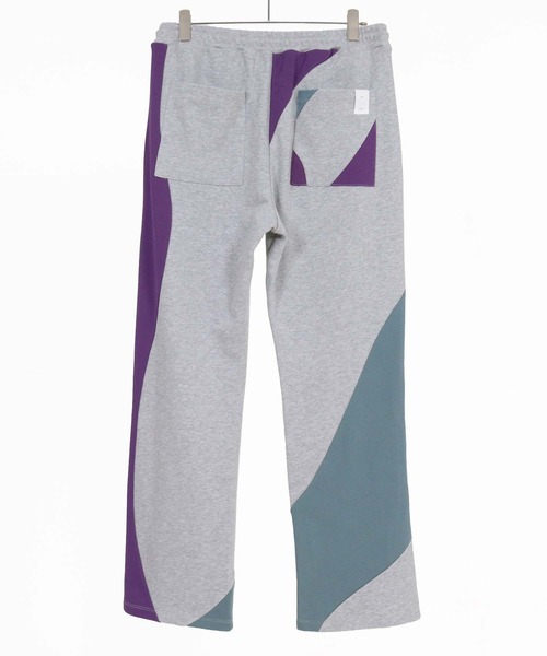 ANGENEHM（アンゲネーム）の「mp15294-Wave-Panel Color-Blocked Sweat Pants スウェットパンツ(AG07-018acg)（スウェットパンツ・メンズ・ホワイト/ブラック/ミックスグレー・S/M/L）」の14枚目の写真