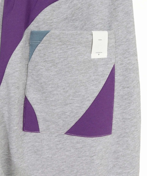 ANGENEHM（アンゲネーム）の「mp15294-Wave-Panel Color-Blocked Sweat Pants スウェットパンツ(AG07-018acg)（スウェットパンツ・メンズ・ホワイト/ブラック/ミックスグレー・S/M/L）」の7枚目の写真