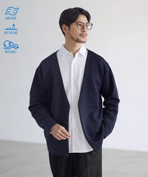 SPU（スプ）の「【セットアップ対応】 防シワ・抗ピリング・ウォッシャブル機能性ハイポンチ長袖ノーカラーカーディガン（カーディガン/ボレロ）」