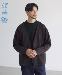 SPU（スプ）の「【セットアップ対応】 防シワ・抗ピリング・ウォッシャブル機能性ハイポンチ長袖ノーカラーカーディガン（カーディガン/ボレロ）」
