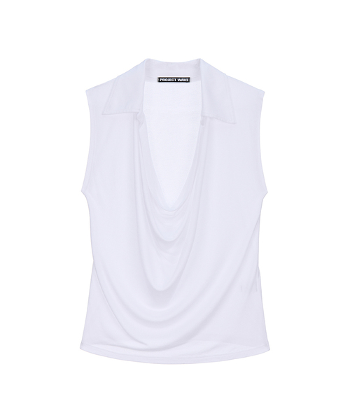 PROJECT WAVE(プロジェクトウェーブ)の「Bella Hool Top (3COLOR)(Tシャツ/カットソー・レディース・ブラック/Beige/アイボリー・FREE)」の1枚目の写真