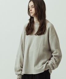 SLICK（スリック）の「【SLICK スリック】T C Big Waffle Pullover T C ビッグワッフルプルオーバー（Tシャツ/カットソー）」