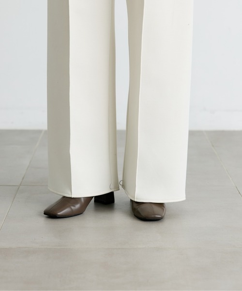 COGTHEBIGSMOKE(コグザビッグスモーク)の「【COGTHEBIGSMOKE/コグザビッグスモーク】GALAXY SEMI-WIDE TROUSERS/ダンボールスラックス(スウェットパンツ・レディース・ブラック/オフホワイト/グレー・1)」の8枚目の写真