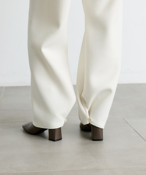 COGTHEBIGSMOKE(コグザビッグスモーク)の「【COGTHEBIGSMOKE/コグザビッグスモーク】GALAXY SEMI-WIDE TROUSERS/ダンボールスラックス(スウェットパンツ・レディース・ブラック/オフホワイト/グレー・1)」の9枚目の写真