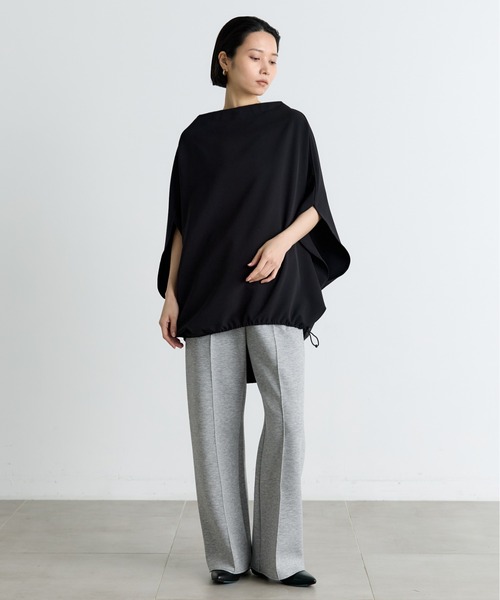 COGTHEBIGSMOKE(コグザビッグスモーク)の「【COGTHEBIGSMOKE/コグザビッグスモーク】GALAXY SEMI-WIDE TROUSERS/ダンボールスラックス(スウェットパンツ・レディース・ブラック/オフホワイト/グレー・1)」の18枚目の写真