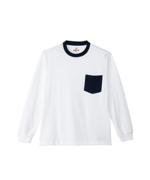 【Hanes/ヘインズ】メンズ ビーフィー ロングスリーブリンガーポケットTシャツ