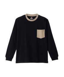 【Hanes/ヘインズ】メンズ ビーフィー ロングスリーブリンガーポケットTシャツ