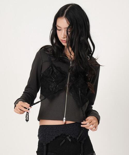 ROYAL FLASH(ロイヤルフラッシュ)の「MITSUKI/ミツキ/LINGERIE DOCKING HOODIE(パーカー・レディース・ブラック/ブラウン・F)」の22枚目の写真