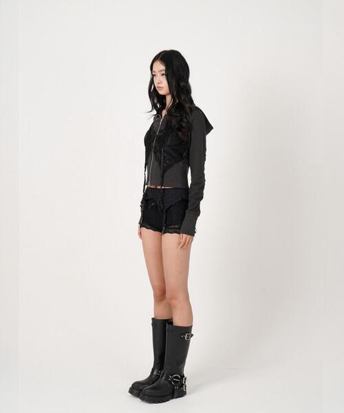 ROYAL FLASH(ロイヤルフラッシュ)の「MITSUKI/ミツキ/LINGERIE DOCKING HOODIE(パーカー・レディース・ブラック/ブラウン・F)」の17枚目の写真