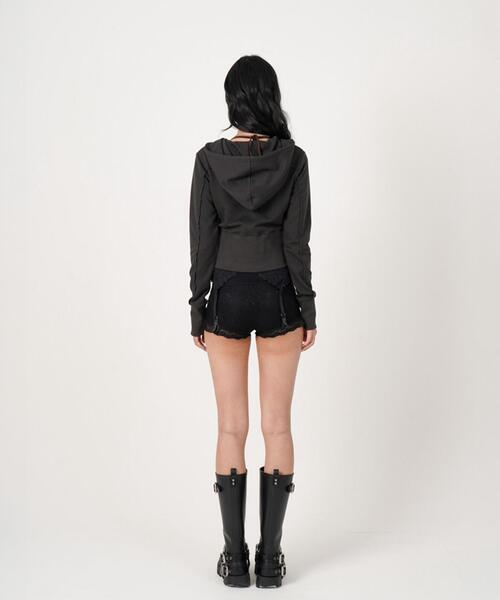 ROYAL FLASH(ロイヤルフラッシュ)の「MITSUKI/ミツキ/LINGERIE DOCKING HOODIE(パーカー・レディース・ブラック/ブラウン・F)」の18枚目の写真