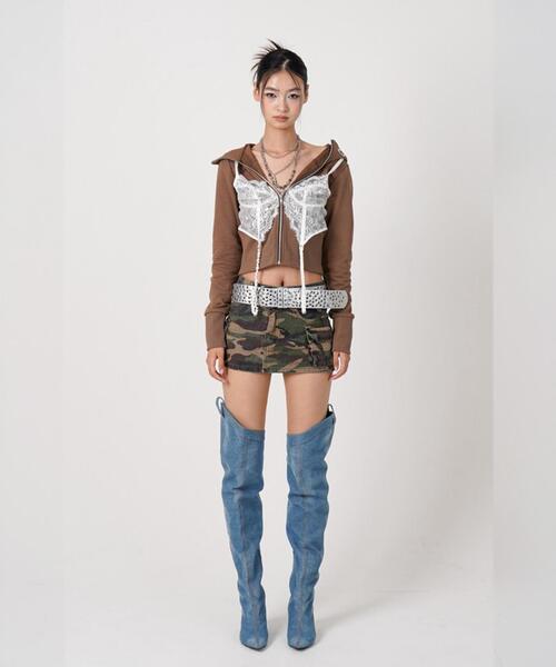 ROYAL FLASH(ロイヤルフラッシュ)の「MITSUKI/ミツキ/LINGERIE DOCKING HOODIE(パーカー・レディース・ブラック/ブラウン・F)」の15枚目の写真