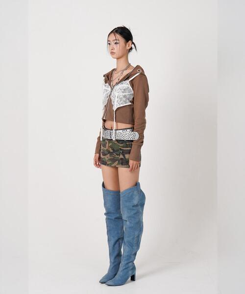 ROYAL FLASH(ロイヤルフラッシュ)の「MITSUKI/ミツキ/LINGERIE DOCKING HOODIE(パーカー・レディース・ブラック/ブラウン・F)」の7枚目の写真