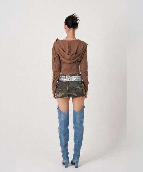 ROYAL FLASH(ロイヤルフラッシュ)の「MITSUKI/ミツキ/LINGERIE DOCKING HOODIE(パーカー・レディース・ブラック/ブラウン・F)」の9枚目の写真