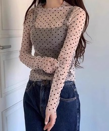 Polka dot tulle tops