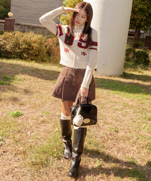 LOTSYOU(ロッツユー)の「lotsyou_Varsity Knit Zip-up Cardigan Oatmeal(カーディガン/ボレロ・レディース・その他・O/S)」の6枚目の写真