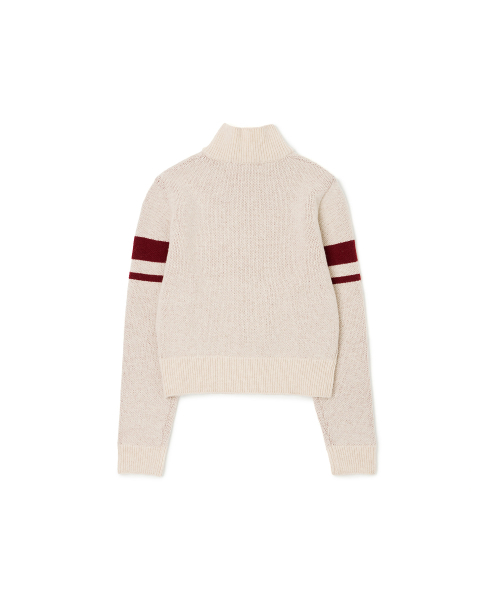 LOTSYOU(ロッツユー)の「lotsyou_Varsity Knit Zip-up Cardigan Oatmeal(カーディガン/ボレロ・レディース・その他・O/S)」の8枚目の写真