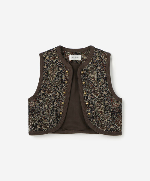 Bshop(ビショップ)の「INTO THE EAST | ダブルブレスト ジレ WOMEN(ベスト・レディース・ブラウン系その他・36)」の2枚目の写真