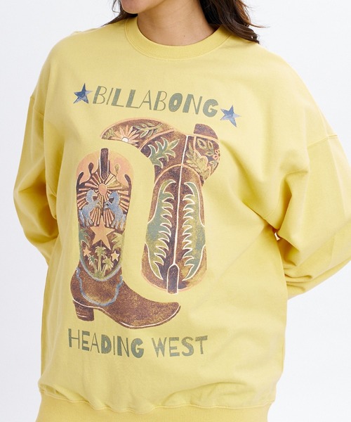 BILLABONG(ビラボン)の「BILLABONG ウィメンズ GRAPHIC LOOSE FIT CREW トレーナー 【LOOSE FIT】【2026年秋冬モデル】/ビラボンクルーネックスウェット(スウェット・レディース・イエロー系その他/ホワイト/アイボリー/オフホワイト・LARGE/MEDIUM)」の4枚目の写真