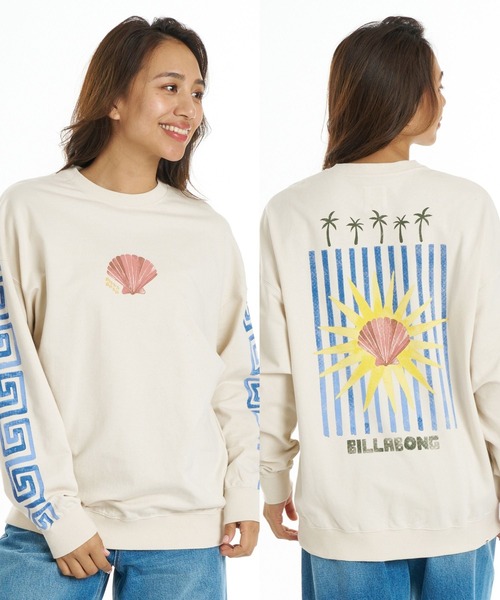BILLABONG(ビラボン)の「BILLABONG ウィメンズ GRAPHIC LOOSE FIT CREW トレーナー 【LOOSE FIT】【2026年秋冬モデル】/ビラボンクルーネックスウェット(スウェット・レディース・イエロー系その他/ホワイト/アイボリー/オフホワイト・LARGE/MEDIUM)」の3枚目の写真