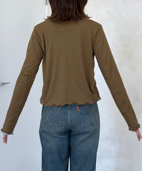 CPCM(シーピーシーエム)の「シアーメロークルーカーディガン(Tシャツ/カットソー・レディース・ブラック/グレー/レッド/ホワイト/オリーブ・FREE)」の14枚目の写真
