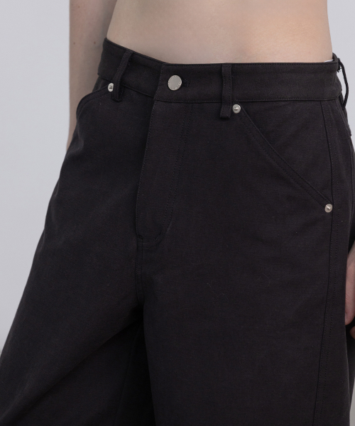 DECOROSO（デコローゾ）の「バックサテン セミカーブドパンツ [ブラック]（その他パンツ・メンズ・その他・MEDIUM/LARGE/X-LARGE）」の5枚目の写真
