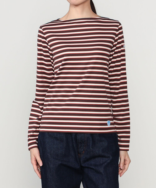 ORCIVAL(オーシバル)の「ORCIVAL | ジャージー ボートネック長袖プルオーバー WOMEN(Tシャツ/カットソー・レディース・ブラウン系その他/ベージュ系その他/ブルー系その他5・1/2)」の2枚目の写真