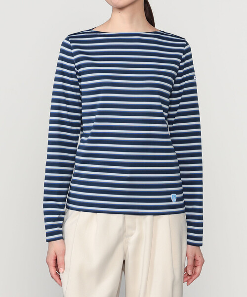 ORCIVAL(オーシバル)の「ORCIVAL | ジャージー ボートネック長袖プルオーバー WOMEN(Tシャツ/カットソー・レディース・ブラウン系その他/ベージュ系その他/ブルー系その他5・1/2)」の1枚目の写真
