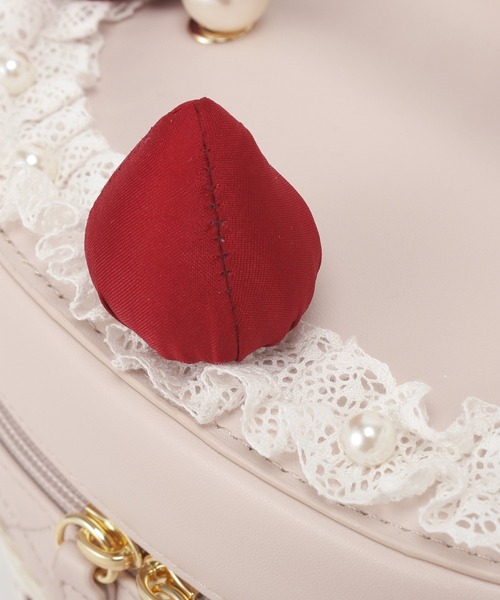 Maison de FLEUR(メゾンドフルール)の「ガトーフレーズパールハンドルバッグ(ショルダーバッグ・レディース・ホワイト/ピンク・FREE)」の21枚目の写真